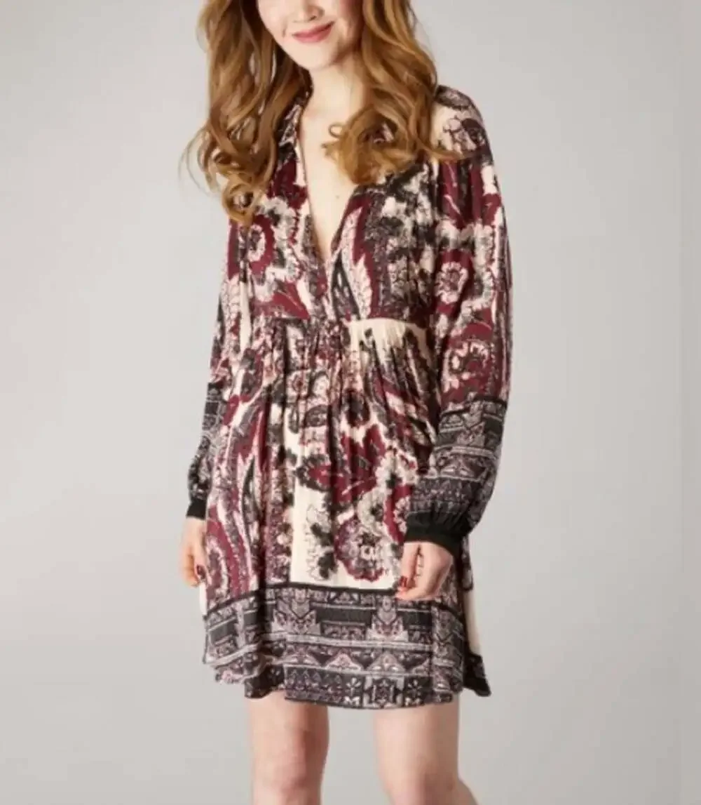 Free People Paisley Print Mini Dress